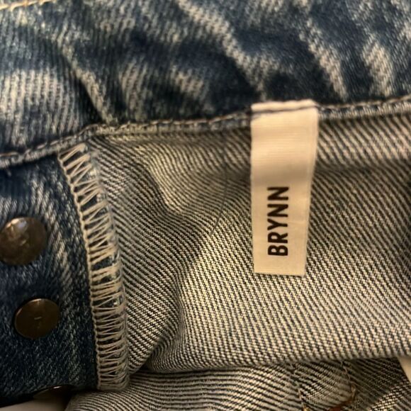 GRLFRND shorts Sz 23 Brynn Tie-Waist Denim Hi Waist Blue Button Fly‎ 70s NWOT - Picture 9 of 10